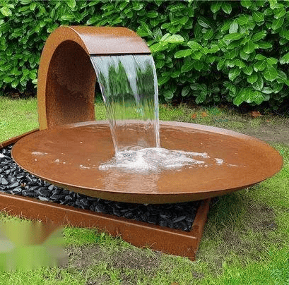 Corten steel water fountain Corten steel water fountain