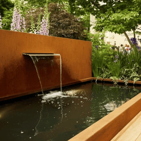 Corten Steel Water Fountain Corten Steel Water Fountain