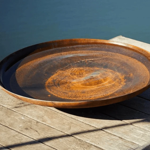 Corten steel water feature Corten steel water feature